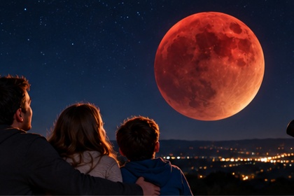 Eclipse lunar rojo